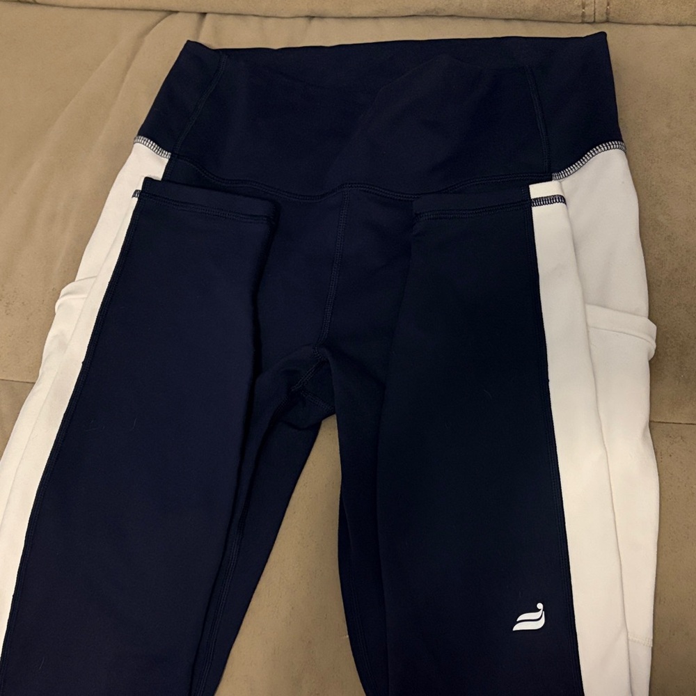 Fabletics PowerHold Navy Leggings